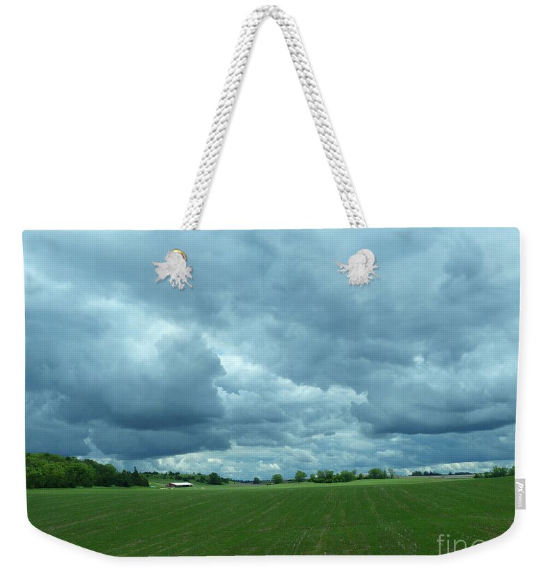 Cloudscape Weekender Tote Bag featuring the photograph Midwestern Sky by Rosanne Licciardi