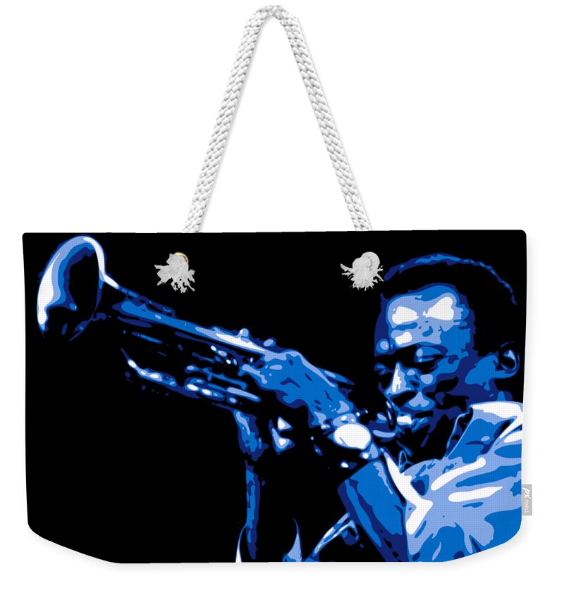 Miles Davis Weekender Tote Bag featuring the digital art Miles Davis by DB Artist