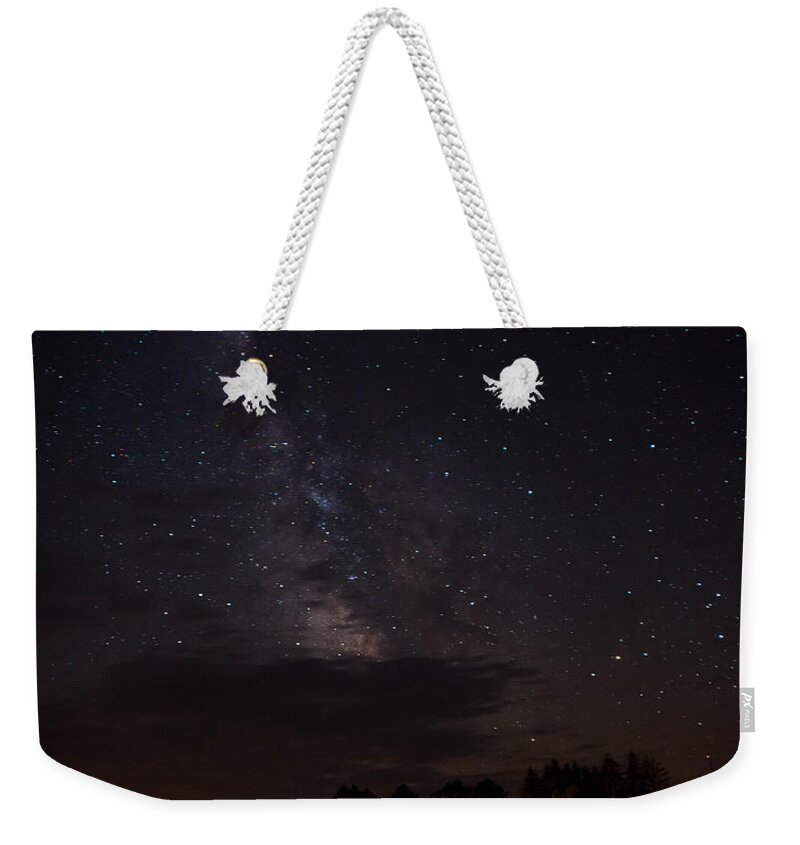 Stars Weekender Tote Bag featuring the photograph Milky Way by Gary Wightman