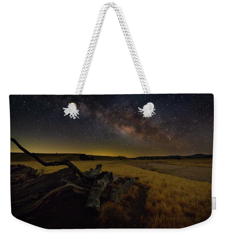 Tim Bryan Weekender Tote Bag featuring the photograph Milky Way over the Canyon Ranch by Tim Bryan