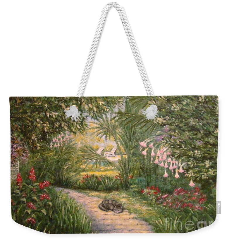 Path Weekender Tote Bag featuring the painting Mimi's Path by Leea Baltes