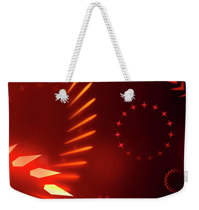 Mantra Weekender Tote Bag featuring the digital art Mind Trips - Mantra State by Peter Awax