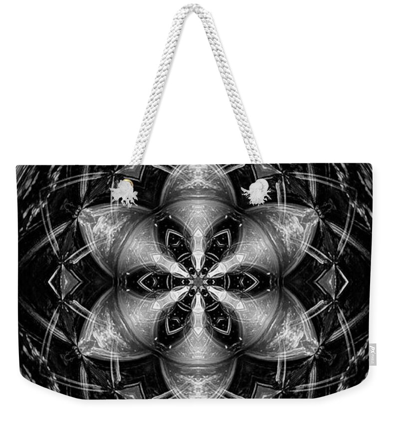 Kaleidoscope Weekender Tote Bag featuring the photograph #mirrorlab #trees #kaleidoscope by Jessica Louis