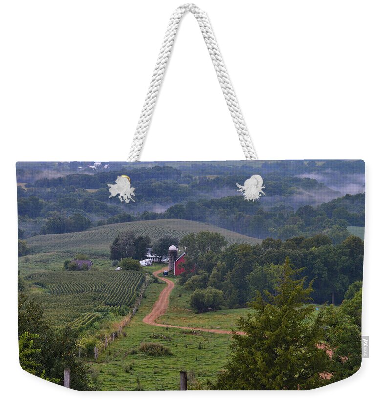 Farm Weekender Tote Bag featuring the photograph Mississippi River Valley 2 by Bonfire Photography