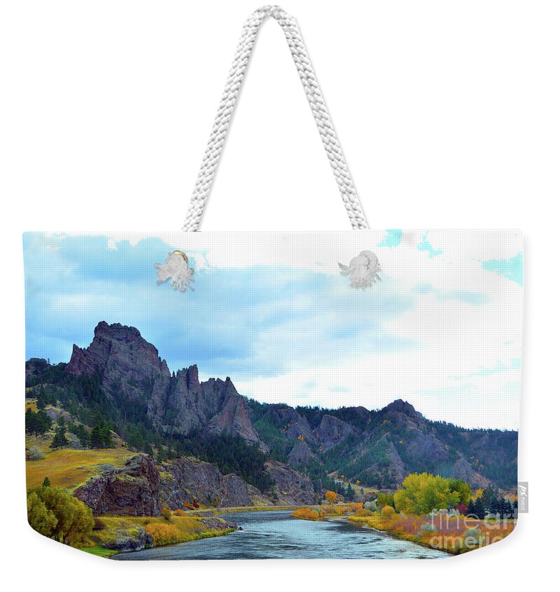 Sky Weekender Tote Bag featuring the photograph Missouri River Colors by Brian O'Kelly