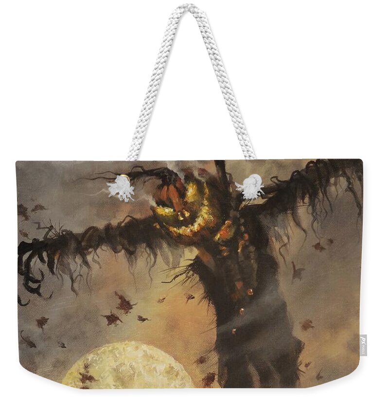 Halloween Weekender Tote Bag featuring the painting Mister Halloween by Tom Shropshire