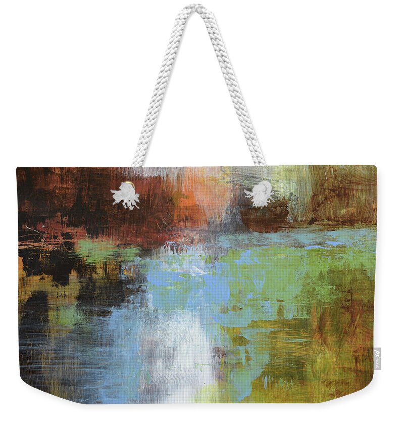 Nature Weekender Tote Bag featuring the painting Misty Moment by Melody Cleary