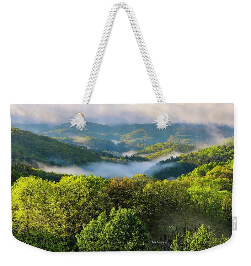 Fog Weekender Tote Bag featuring the photograph Misty Morning by Dale R Carlson