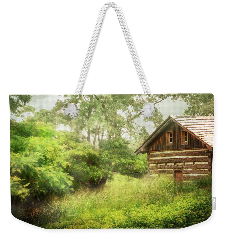 Landscape Weekender Tote Bag featuring the photograph Misty Morning by John Anderson