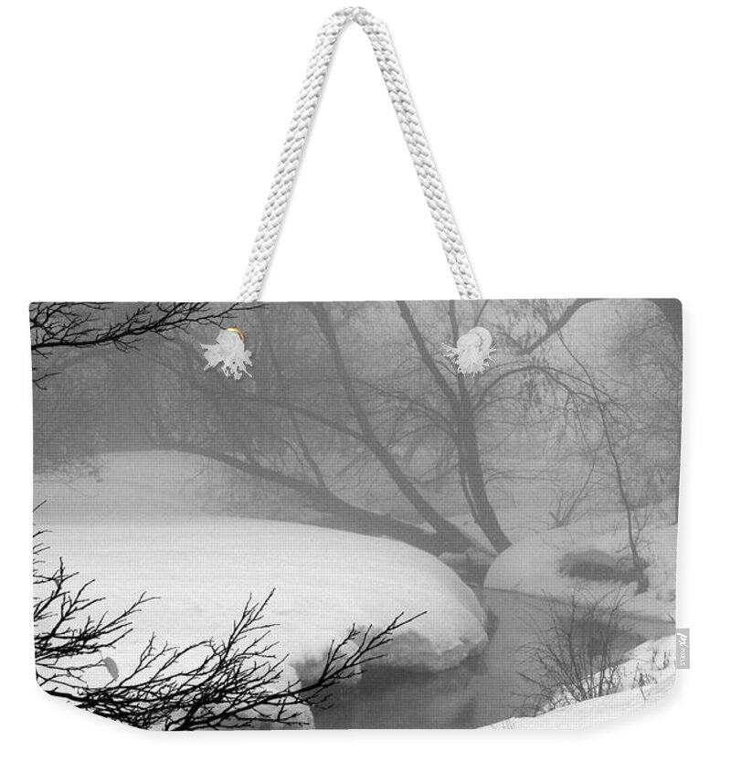 Landscape Weekender Tote Bag featuring the photograph Misty Morning by Julie Lueders 