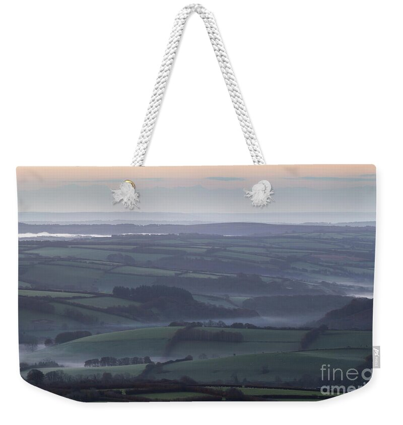 Exmoor Weekender Tote Bag featuring the photograph Misty Morning on Exmoor by Andy Myatt