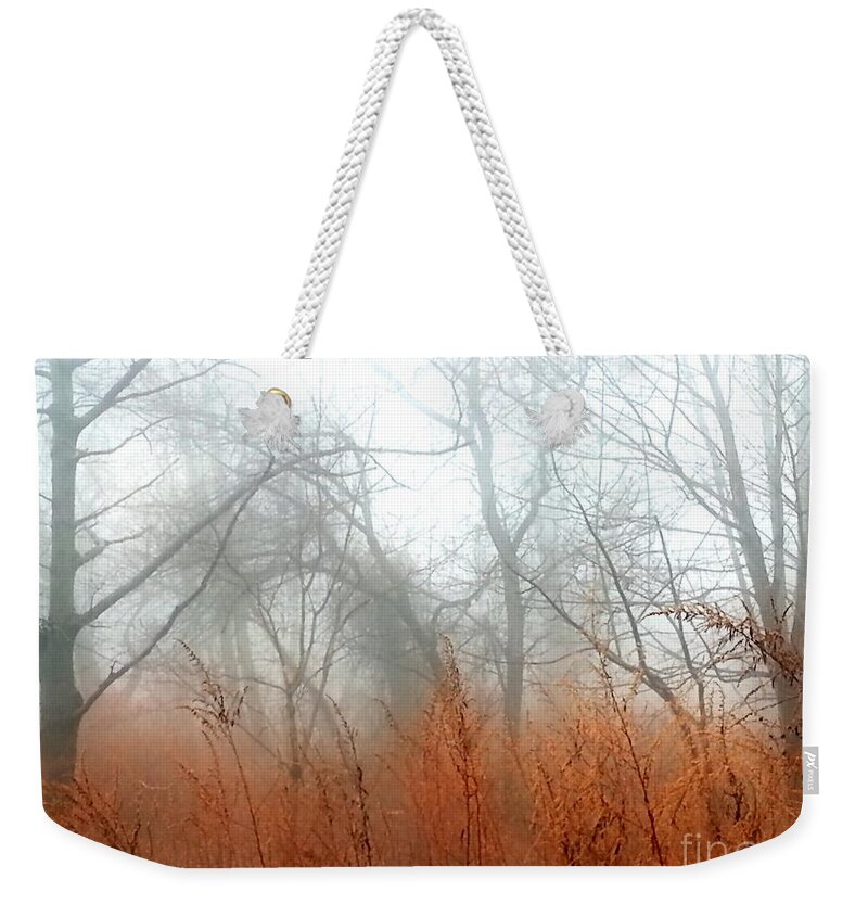 Trees Weekender Tote Bag featuring the photograph Misty Morning by Raymond Earley