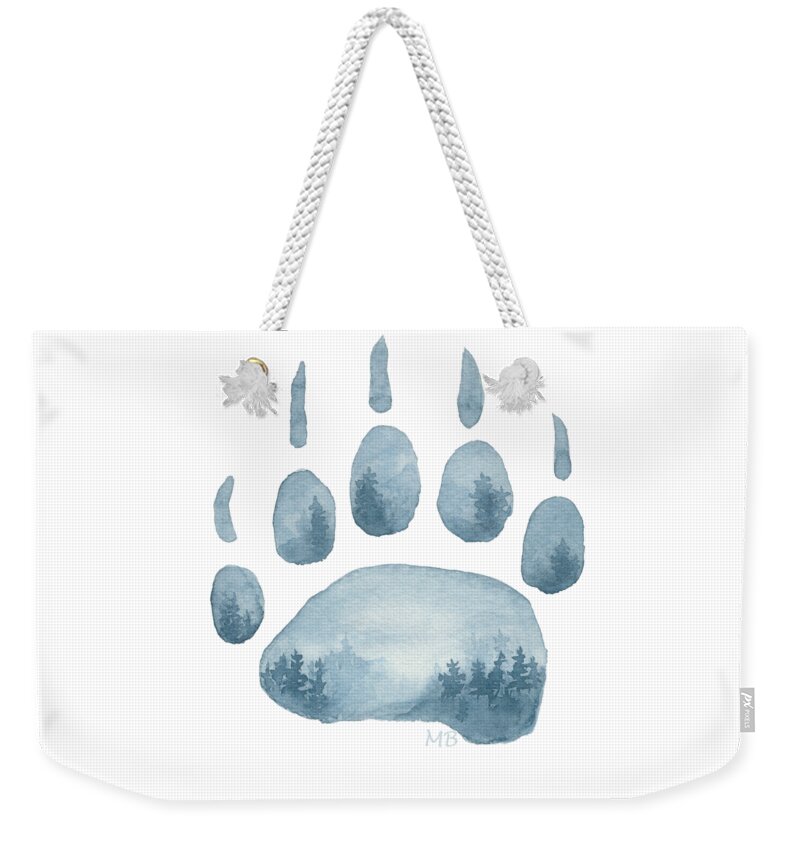 Mountain Weekender Tote Bag featuring the painting Misty Mountain Hop by Monica Burnette
