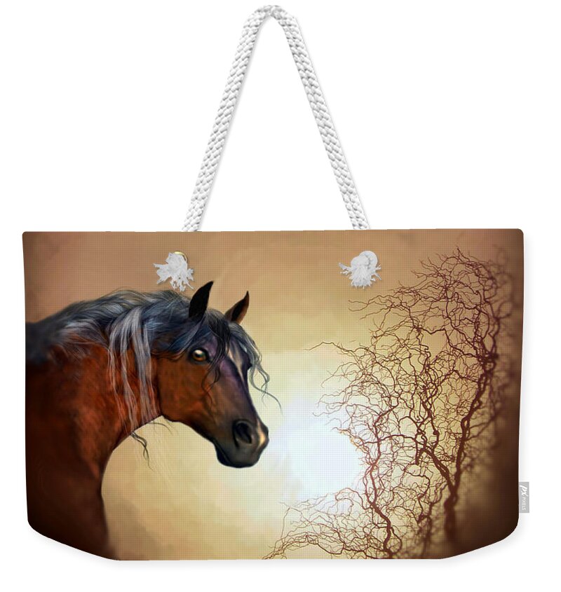 Animal Art Weekender Tote Bag featuring the painting Misty by Valerie Anne Kelly