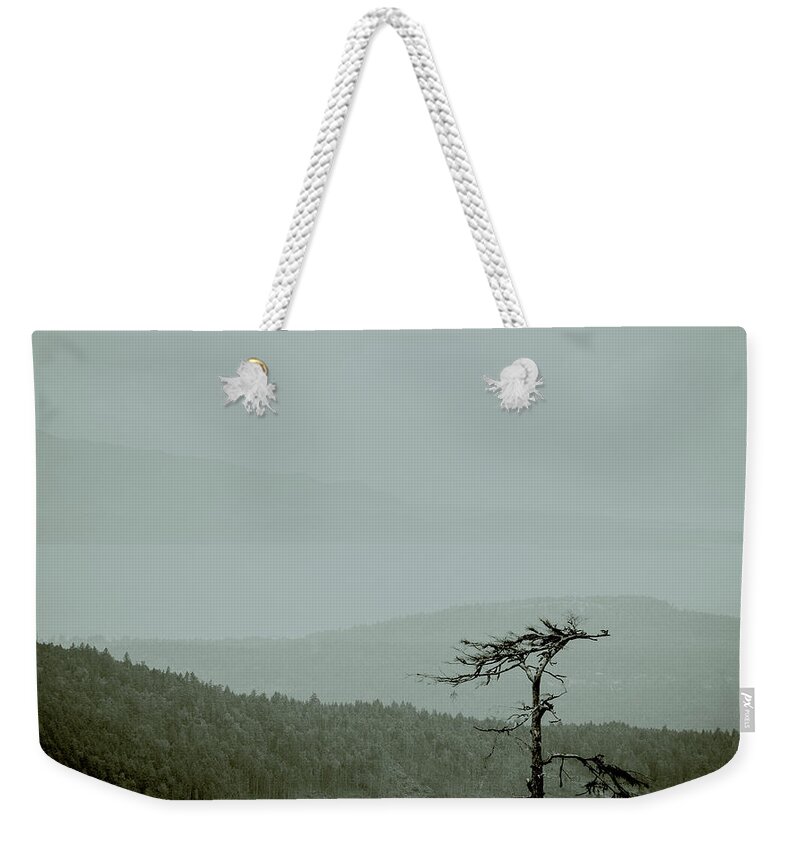 Mountains Weekender Tote Bag featuring the photograph Misty View by Roxy Hurtubise