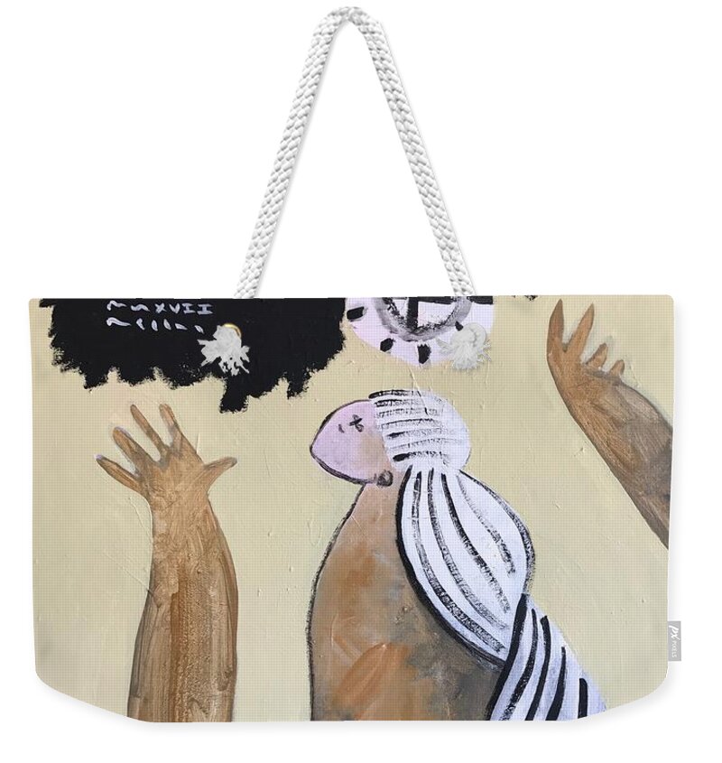  Abstract Weekender Tote Bag featuring the painting MMXVII The Ascension No 4 by Mark M Mellon