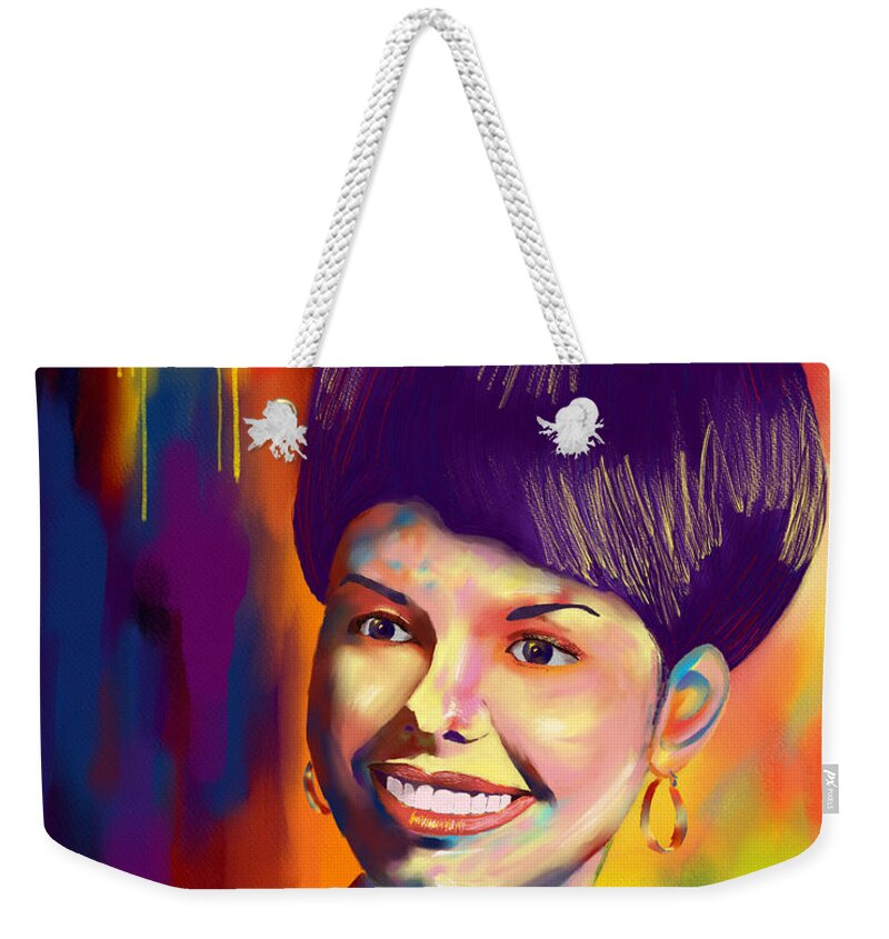 Abstract Weekender Tote Bag featuring the digital art Mommy by Mal-Z