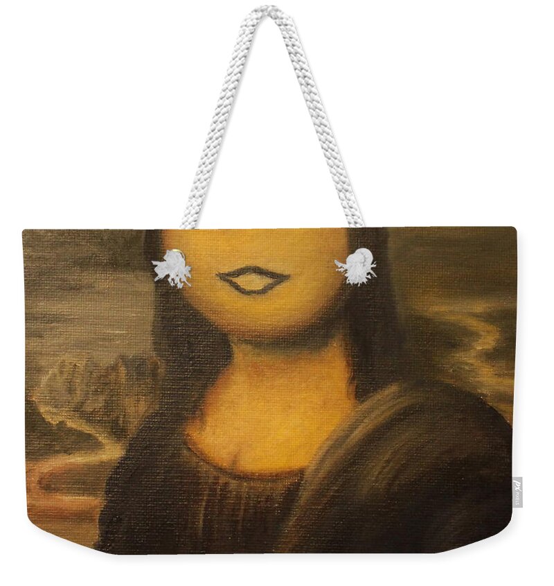 Fisher Price Weekender Tote Bag featuring the painting Mona Price by Daniel W Green