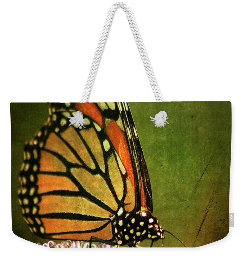 Monarch Butterfly Weekender Tote Bag featuring the photograph Monarch Butterfly by Cindi Ressler