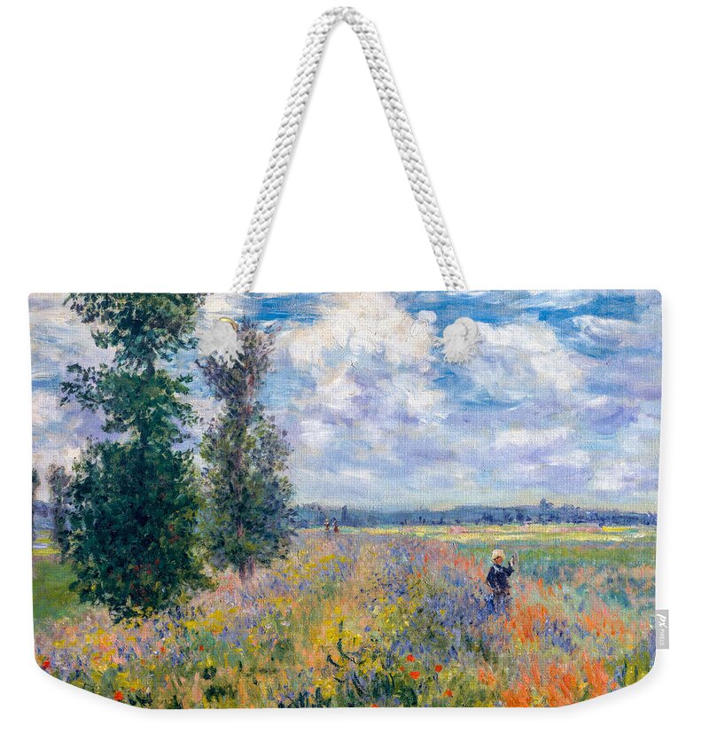 Poppy Fields Near Argenteuil Weekender Tote Bag featuring the photograph Monet's Argenteuil     by S Paul Sahm