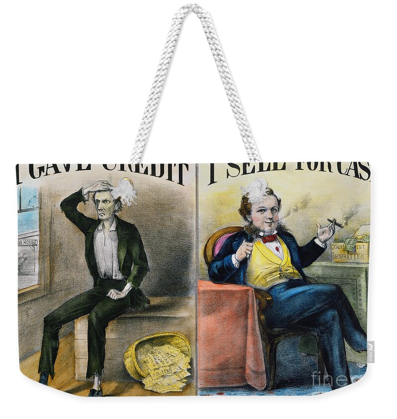  Weekender Tote Bag featuring the painting Money Lending, 1870 by Granger