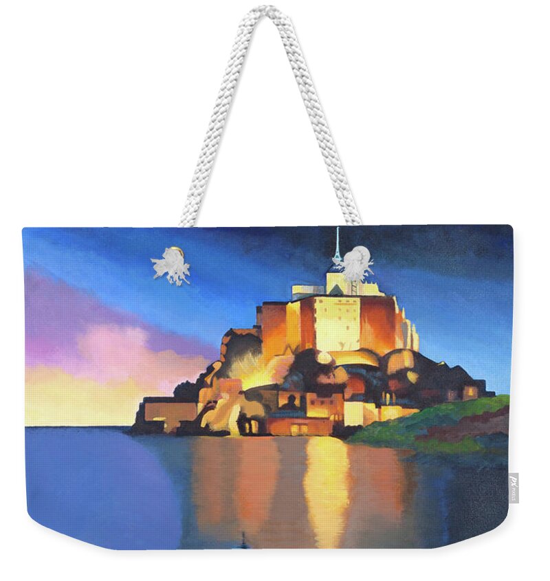 Mont Saint-michel Weekender Tote Bag featuring the painting Mont Saint-Michel by Susan McNally