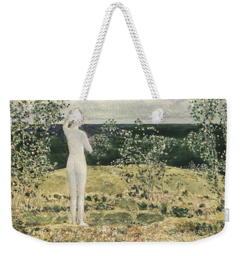Frederick Childe Hassam (american Weekender Tote Bag featuring the painting Montauk by Frederick