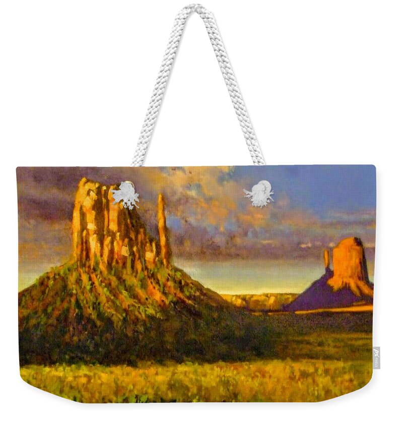  Weekender Tote Bag featuring the painting Monument Passage by Jessica Anne Thomas