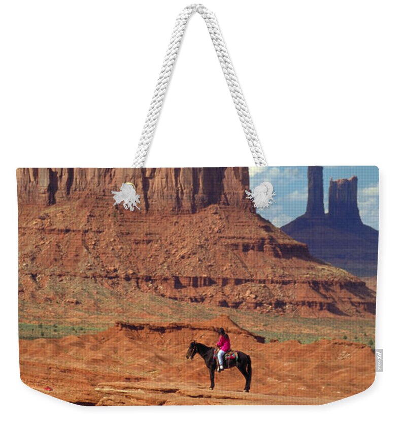 Butte Weekender Tote Bag featuring the photograph Monument Valley by Adam G. Sylvester