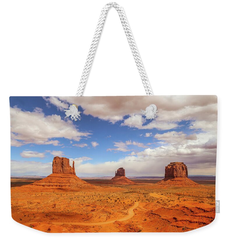 Usa Weekender Tote Bag featuring the photograph Monument Valley by Alberto Zanoni
