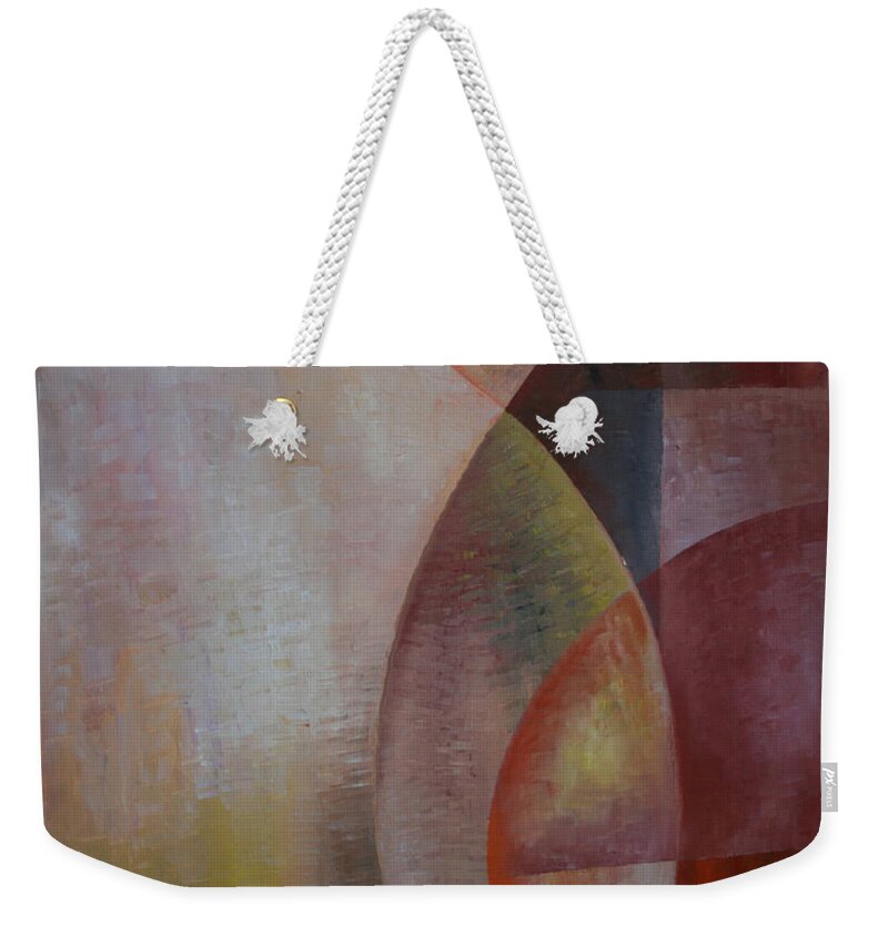 Moon And Shadows Weekender Tote Bag featuring the painting Moon and Shadows by Obi-Tabot Tabe