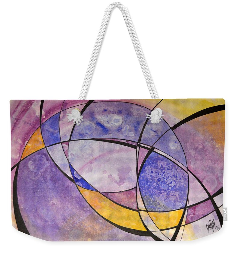 Eye Weekender Tote Bag featuring the painting Moon Diamond by Lynellen Nielsen