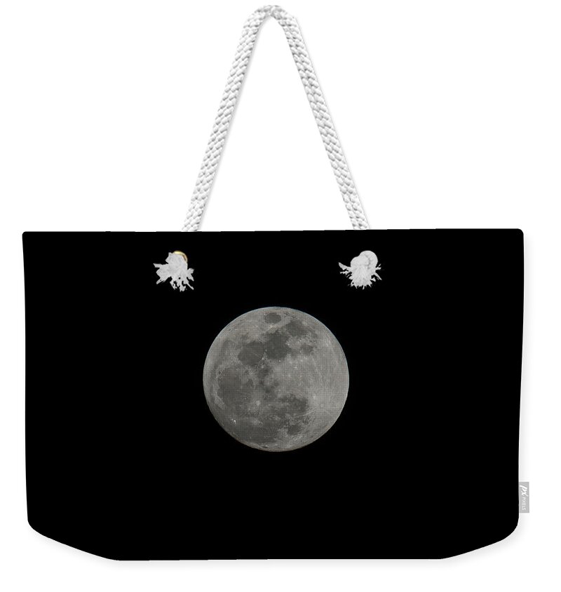 Super Blue Blood Moon Weekender Tote Bag featuring the photograph Moon Gaze by Dale Powell