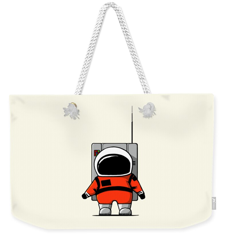 Space Suit Weekender Tote Bags