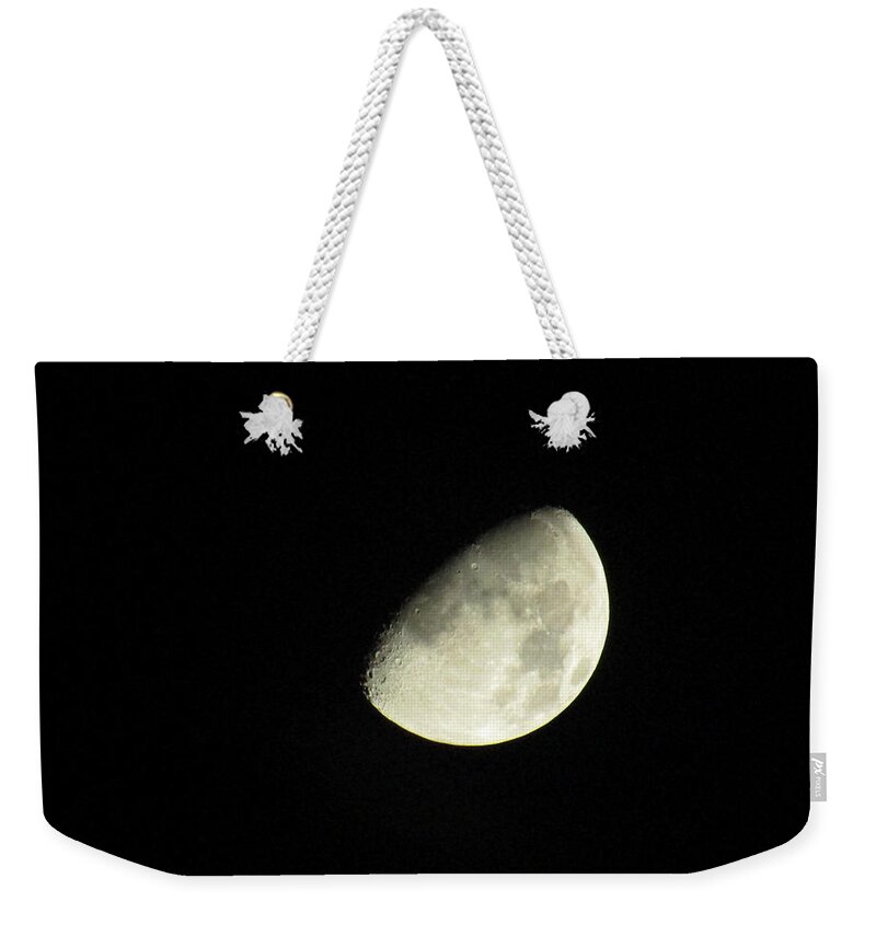 Moon Weekender Tote Bag featuring the photograph Moon Shot 3 by Robert Knight