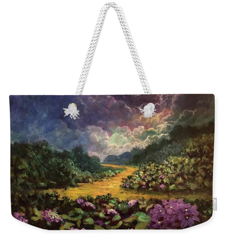 *** ***sold To Paula Formanek Of Canada October 2023. Thank You Paula. *** Weekender Tote Bag featuring the painting Moonlight Memories by Rand Burns