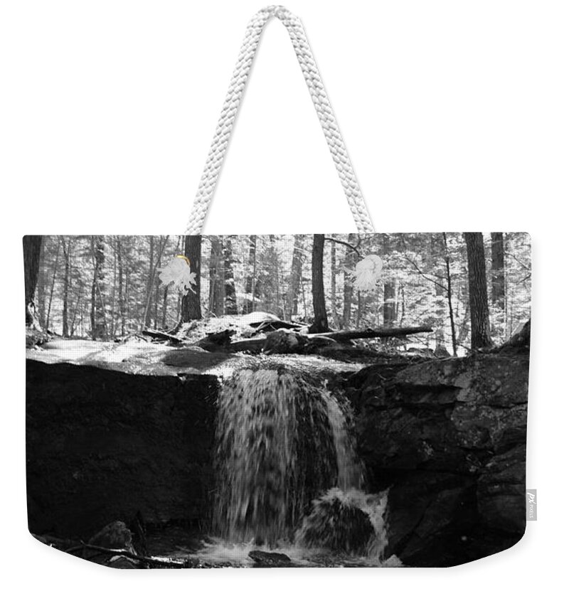 Landscape Weekender Tote Bag featuring the photograph Moonlight Waterfall by Doug Mills