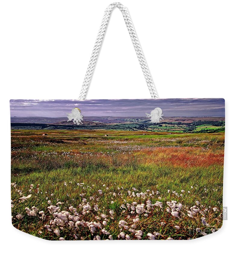 Cottongrass Weekender Tote Bag featuring the photograph Moorland Cottongrass by Martyn Arnold