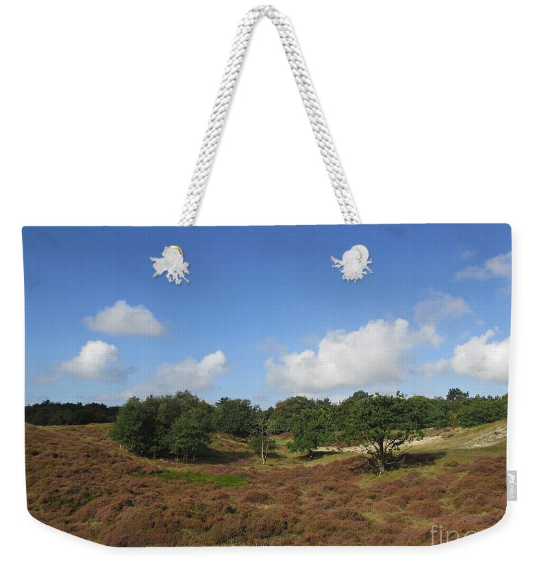 Noordhollandse Duinreservaat Weekender Tote Bag featuring the photograph Moorland in the Noordhollandse duinreservaat by Chani Demuijlder