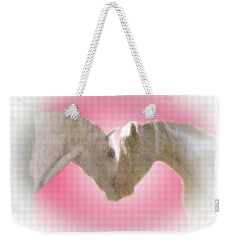 Horse Weekender Tote Bag featuring the photograph More Than Friends by Michele A Loftus