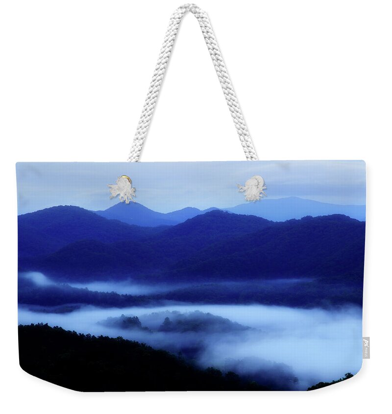 Smoky Mountains Weekender Tote Bag featuring the photograph Morning Blush by Mike Eingle