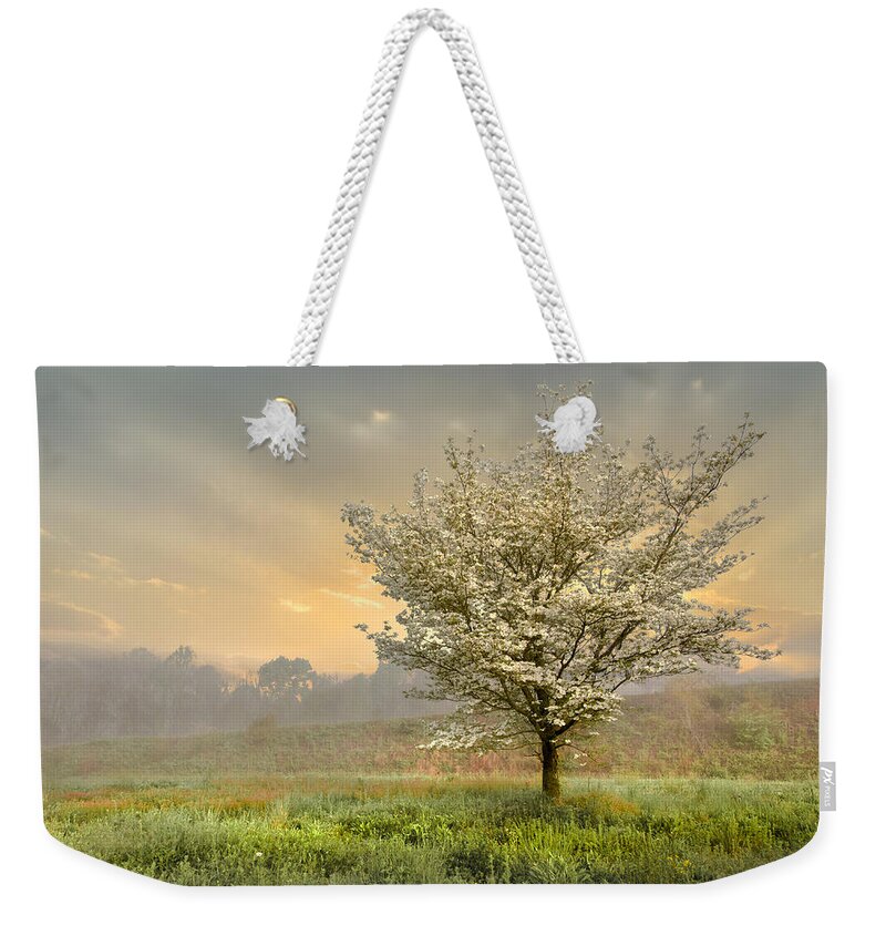 Clouds Weekender Tote Bag featuring the photograph Morning Celebration by Debra and Dave Vanderlaan
