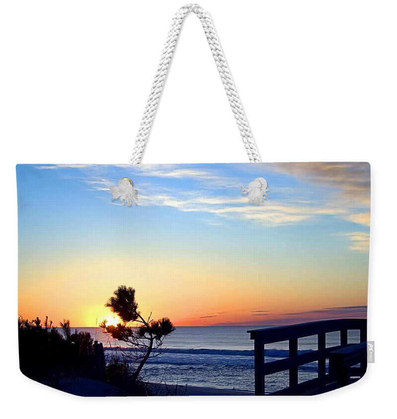 Beach Walk Weekender Tote Bag featuring the photograph Morning I I by Newwwman