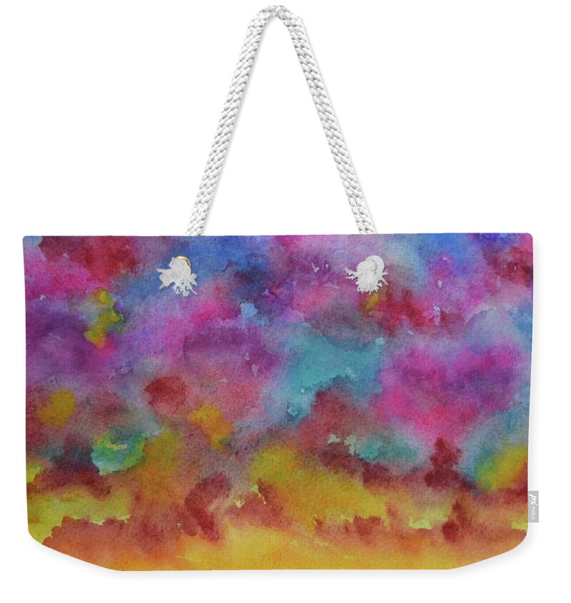  Barrieloustark Weekender Tote Bag featuring the painting Morning In Big Sky Country by Barrie Stark