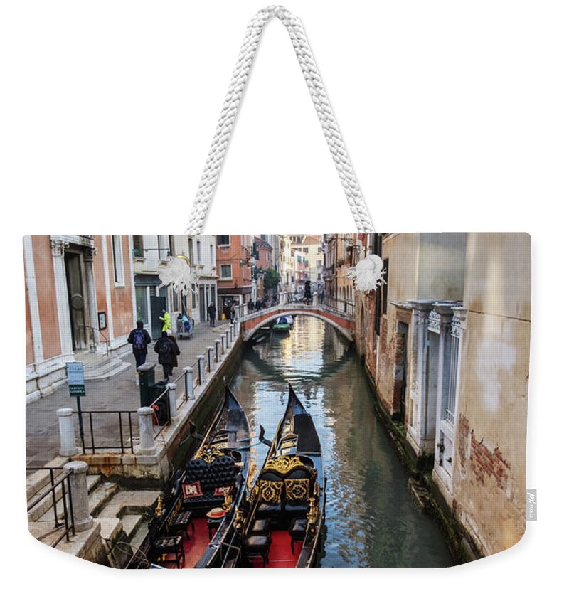  Morning In Venice In Winter By Marina Usmanskaya Weekender Tote Bag featuring the photograph Morning in Venice in winter by Marina Usmanskaya