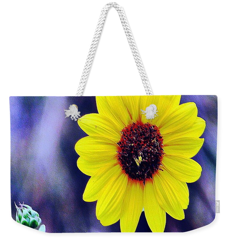 Sunflower Weekender Tote Bag featuring the photograph Morning by Marilyn Diaz