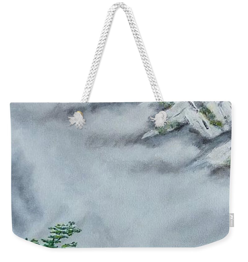 Morning Mist Weekender Tote Bag featuring the painting Morning Mist 2 by Amelie Simmons