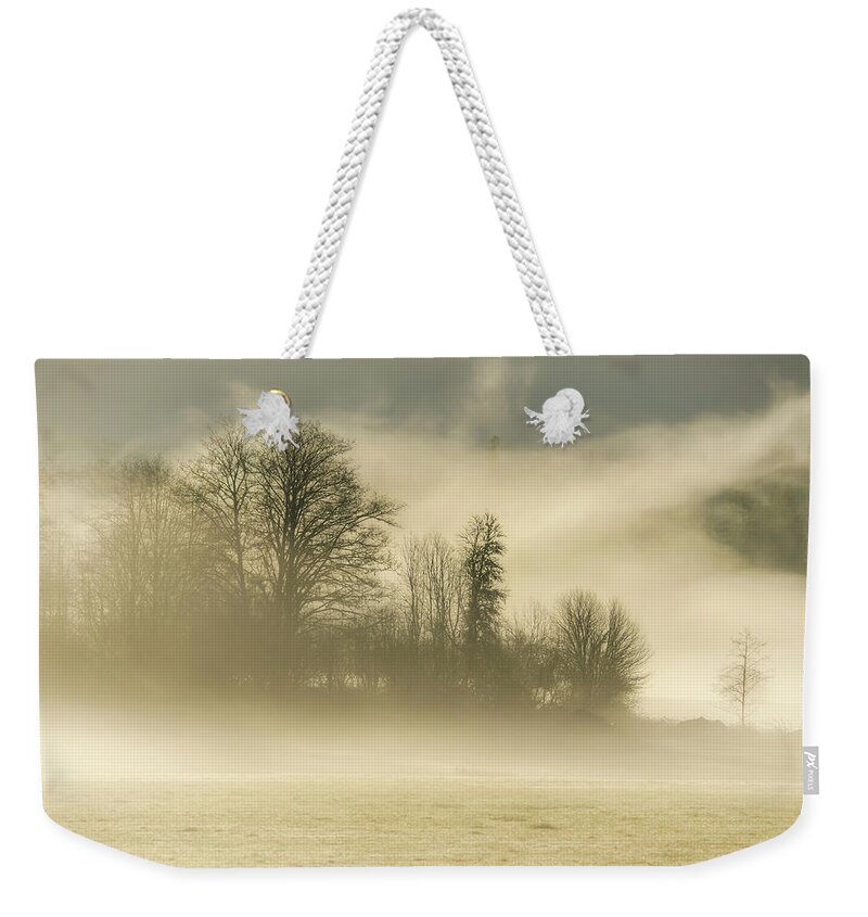 Fog Weekender Tote Bag featuring the photograph Morning Mood 0741 by Kristina Rinell