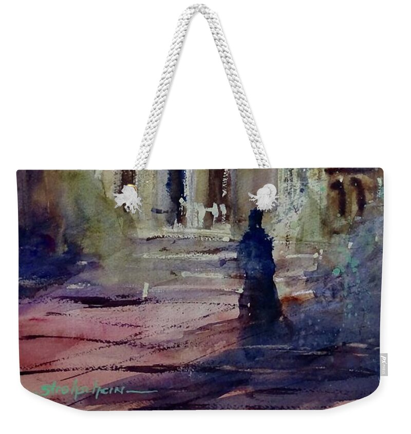 Holy Trinity Of The Virgin Mary Weekender Tote Bag featuring the painting Morning Prayers by Sandra Strohschein
