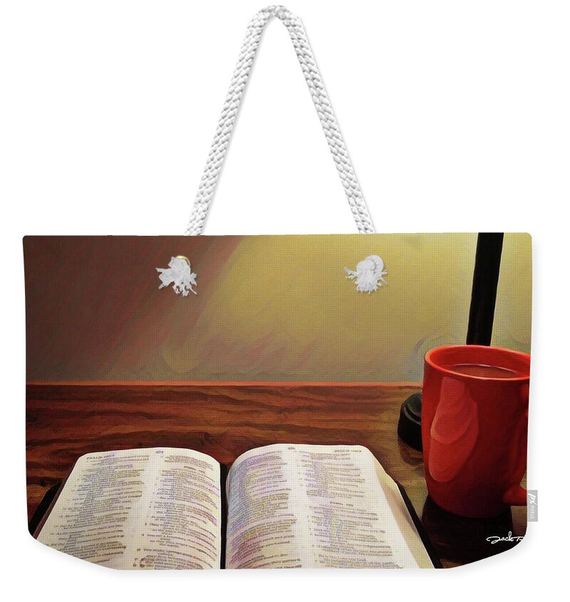 Bible Weekender Tote Bag featuring the photograph Morning Reading by Jackson Pearson